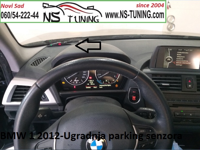 bmw 1 f20 ugradnja parking senzora sa ekranom i zvucno 2012 godiste novi sad ns tuning parking kamera